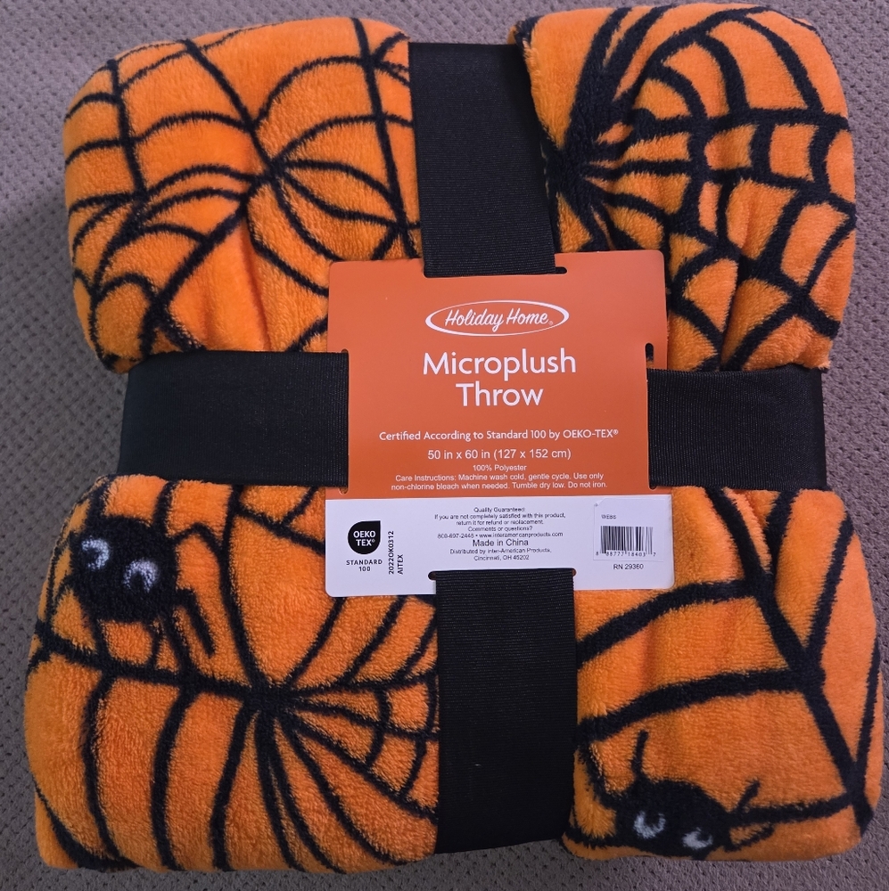 New Holiday Home Halloween Microplush Throw - Microplush Throw is a soft, cozy,